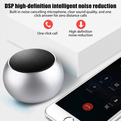 Mini Wireless Bluetooth Speaker Metallic HD Stereo Sound