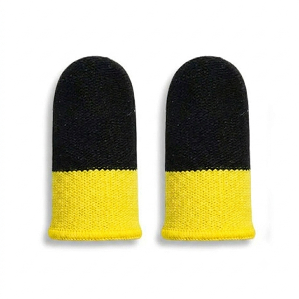 **2 Pcs Anti-Sweat Breathable Gaming Finger Sleeves – Ultra-Thin Touch Screen Thumb Gloves for PUBG & Mobile Gaming**