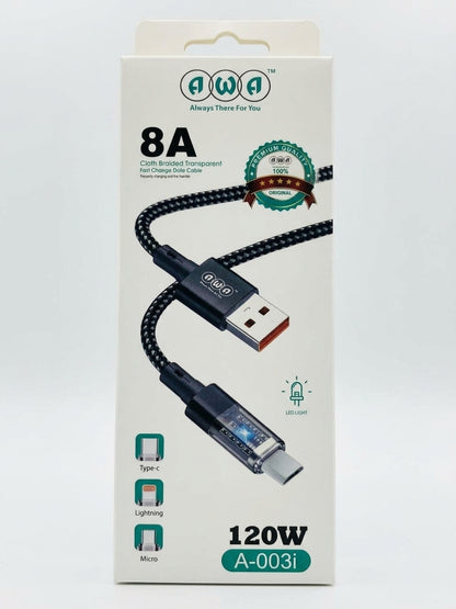 AWA Heavy-Duty Micro-USB Charging Cable – Ultra-Durable Nylon Braided Sync Wire