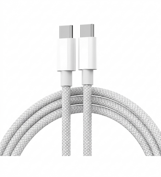 60W Fast Charging Type C to Type C Cable 1M Data Sync Charging Cord Compatible For 15 Pro Max 15 Plus 15 Pro 15 iPad Air Pro Android Phones Laptops Tablets