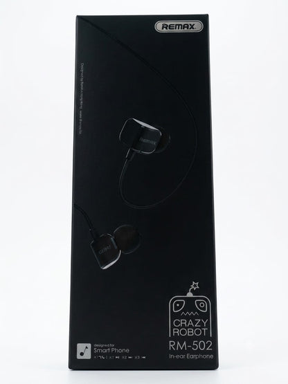 Handfree Remax Model RM-502 Crazy Robot In Earphone With [ 3.5mm ] Contact Pin with (1m) lenght