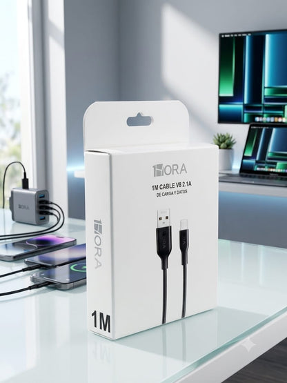 Premium Charging Cable (1HORA CAB236) Original Micro USB Cable 2.1A High Speed Fast Charging Data Transfer Wire 1M PVC Cable for Samsung, Xiaomi, Vivo, Oppo, Android Devices