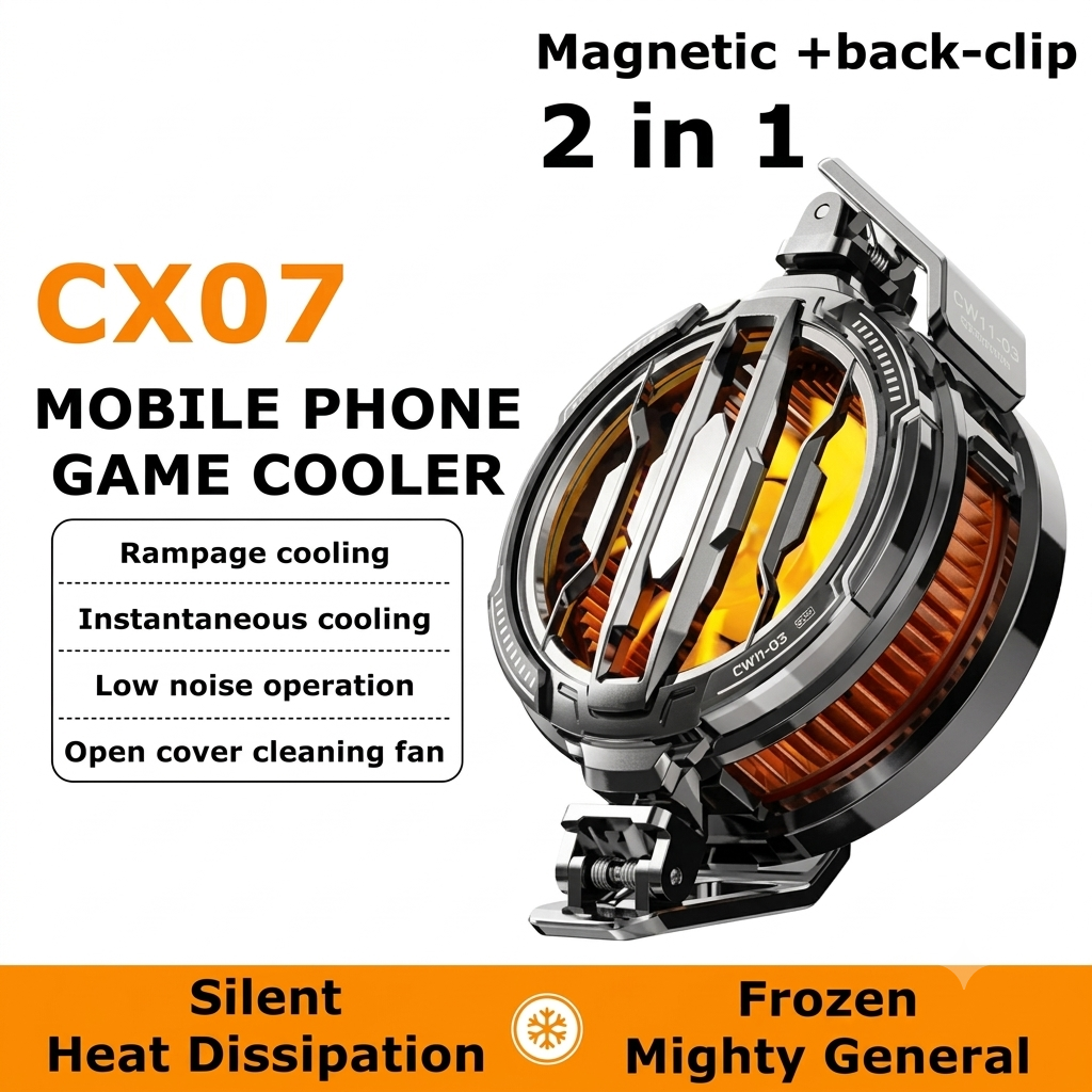 CX07 Magnetic & Back-Clip 2-in-1 Mobile Phone Game Cooler