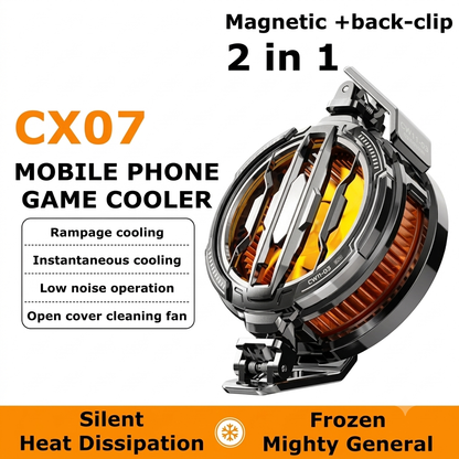 CX07 Magnetic & Back-Clip 2-in-1 Mobile Phone Game Cooler